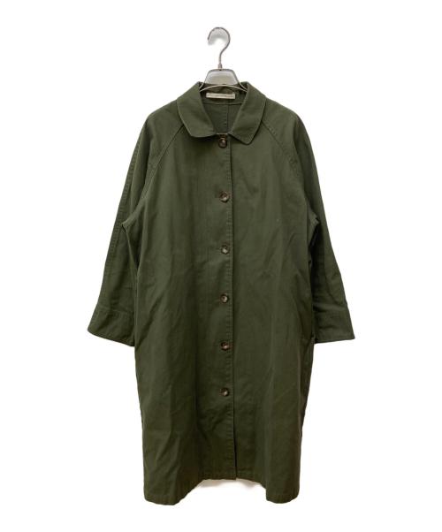かぐれ（カグレ）かぐれ (カグレ) ハイカウントロングコート/ステンカラーコート カーキ サイズ:Freeの古着・服飾アイテム