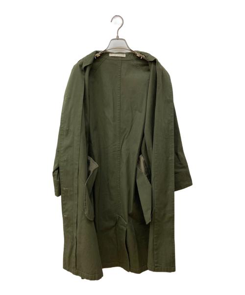 かぐれ（カグレ）かぐれ (カグレ) ハイカウントロングコート/ステンカラーコート カーキ サイズ:Freeの古着・服飾アイテム