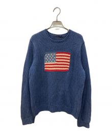 RALPH LAUREN（ラルフローレン）の古着「星条旗ニット」｜ネイビー