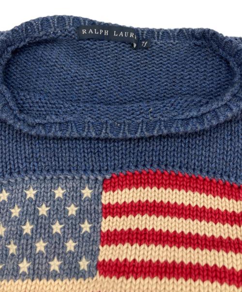 RALPH LAUREN（ラルフローレン）RALPH LAUREN (ラルフローレン) 星条旗ニット ネイビー サイズ:SIZE 7の古着・服飾アイテム
