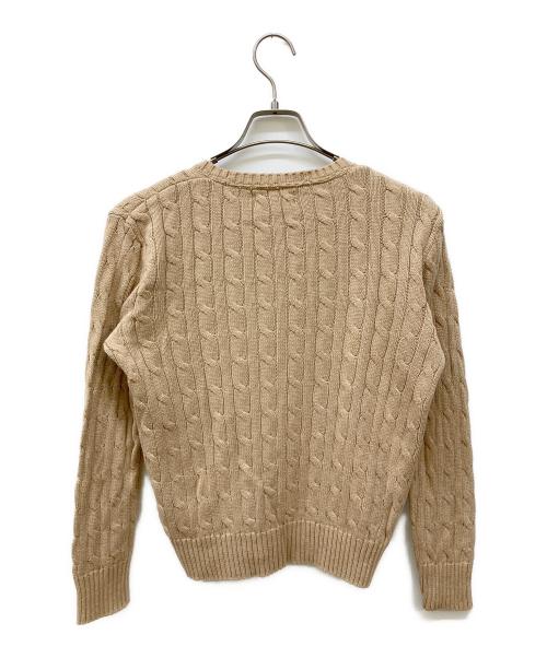 POLO RALPH LAUREN（ポロ・ラルフローレン）POLO RALPH LAUREN (ポロ・ラルフローレン) コットンケーブルニット ベージュ サイズ:Mの古着・服飾アイテム
