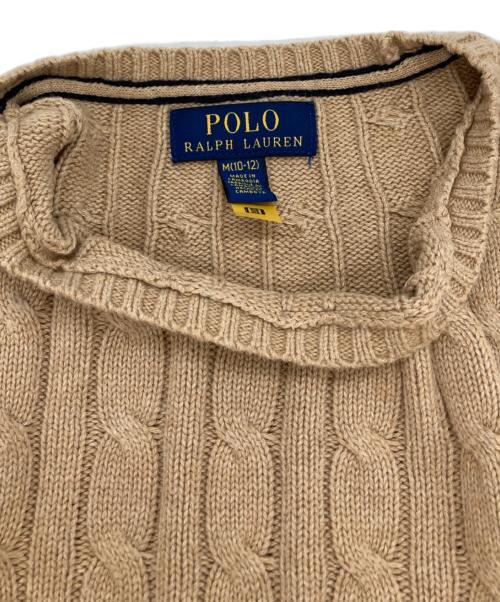 POLO RALPH LAUREN（ポロ・ラルフローレン）POLO RALPH LAUREN (ポロ・ラルフローレン) コットンケーブルニット ベージュ サイズ:Mの古着・服飾アイテム