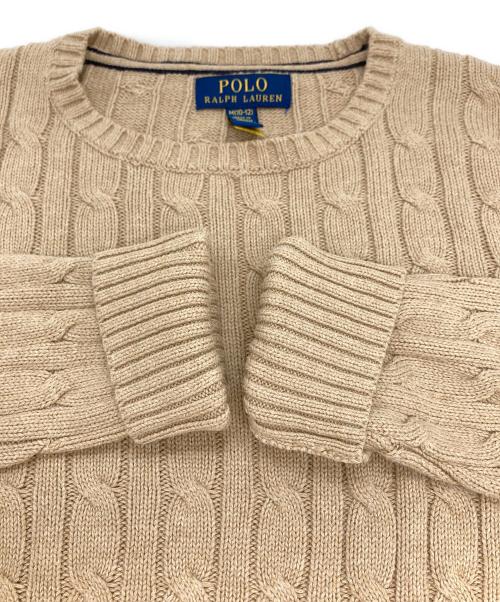 POLO RALPH LAUREN（ポロ・ラルフローレン）POLO RALPH LAUREN (ポロ・ラルフローレン) コットンケーブルニット ベージュ サイズ:Mの古着・服飾アイテム