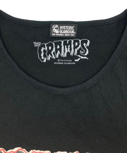 Hysteric Glamour（ヒステリックグラマー）Hysteric Glamour (ヒステリックグラマー) THE CRAMPSプリントTシャツ ブラック サイズ:FREEの古着・服飾アイテム