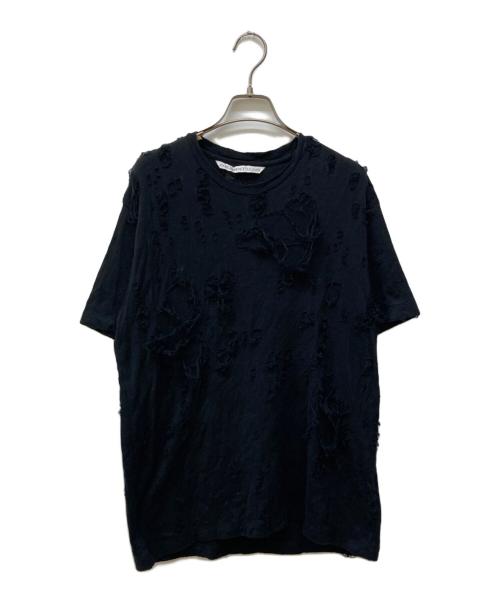 JOHN LAWRENCE SULLIVAN（ジョン ローレンス サリバン）JOHN LAWRENCE SULLIVAN (ジョン ローレンス サリバン) ダメージ加工Tシャツ ブラック サイズ:Ⅿの古着・服飾アイテム