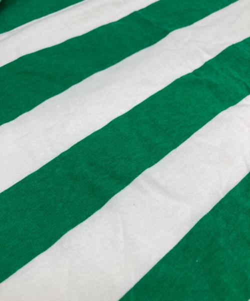 GUCCI（グッチ）GUCCI (グッチ) ピッグ刺繍ボーダーTシャツ ホワイト×グリーン サイズ:Sの古着・服飾アイテム