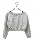 HER LIP TOハーリップトゥ）の古着「オフショルダースウェット/Flight Mode Cropped Pullover」｜グレー