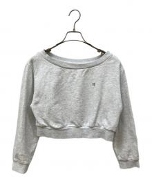 HER LIP TO（ハーリップトゥ）の古着「オフショルダースウェット/Flight Mode Cropped Pullover」｜グレー