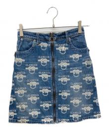 Hysteric Glamour（ヒステリックグラマー）の古着「総柄ジップスカート」｜インディゴ