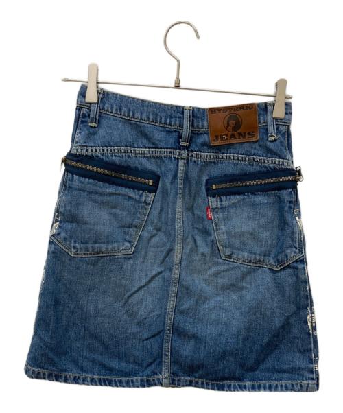 Hysteric Glamour（ヒステリックグラマー）Hysteric Glamour (ヒステリックグラマー) 総柄ジップスカート インディゴ サイズ: 61cm (W24)の古着・服飾アイテム