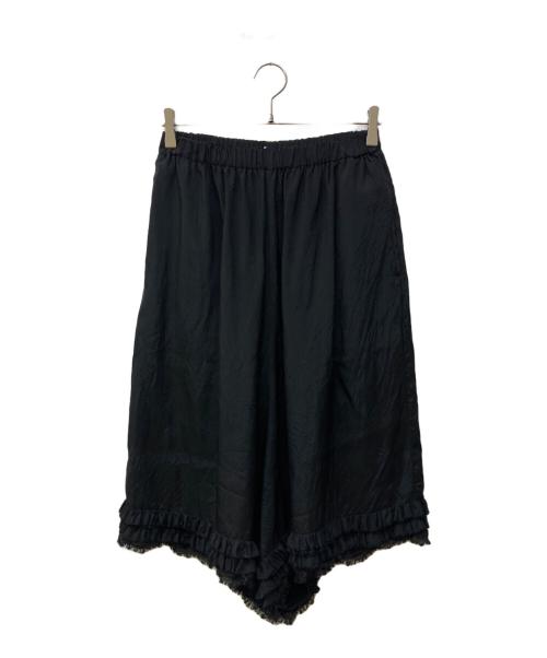 COMME des GARCONS COMME des GARCONS（コムデギャルソン コムデギャルソン）COMME des GARCONS COMME des GARCONS (コムデギャルソン コムデギャルソン) フリルワイドイージーパンツ ブラック サイズ:XSの古着・服飾アイテム