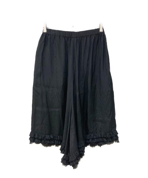 COMME des GARCONS COMME des GARCONS（コムデギャルソン コムデギャルソン）COMME des GARCONS COMME des GARCONS (コムデギャルソン コムデギャルソン) フリルワイドイージーパンツ ブラック サイズ:XSの古着・服飾アイテム