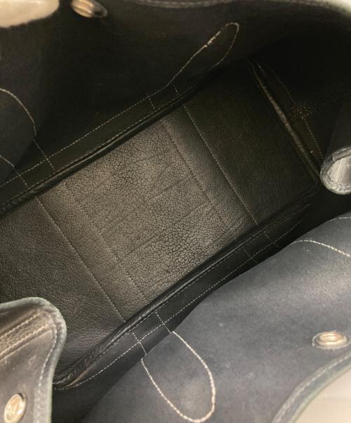 HERMES（エルメス）HERMES (エルメス) ガーデンパーティPM/キャンバストートバッグ ブラックの古着・服飾アイテム