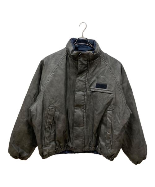 NAUTICA（ノーティカ）NAUTICA (ノーティカ) リバーシブルエコレザーブルゾン チャコールグレー/ネイビー×グリーン サイズ:Lの古着・服飾アイテム