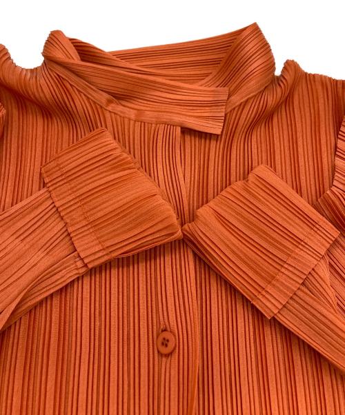 PLEATS PLEASE（プリーツプリーズ）PLEATS PLEASE (プリーツプリーズ) プリーツロングシャツ オレンジ サイズ:3の古着・服飾アイテム