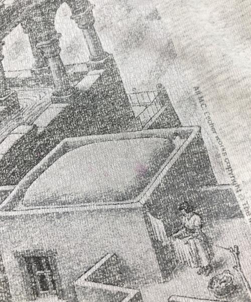 GILDAN（ギルダン）GILDAN (ギルダン) 騙し絵アートTシャツ ライトグレー サイズ:Ⅼの古着・服飾アイテム