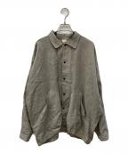 O projectオープロジェクト）の古着「BALLOON SHIRT/リネンウールシャツ」｜ベージュ
