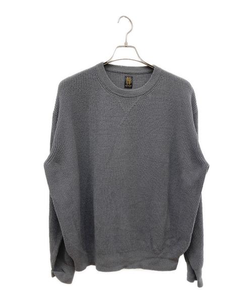 BATONER（バトナ―）BATONER (バトナ―) 畔編みシルクニット グレー サイズ:SIZE 3の古着・服飾アイテム