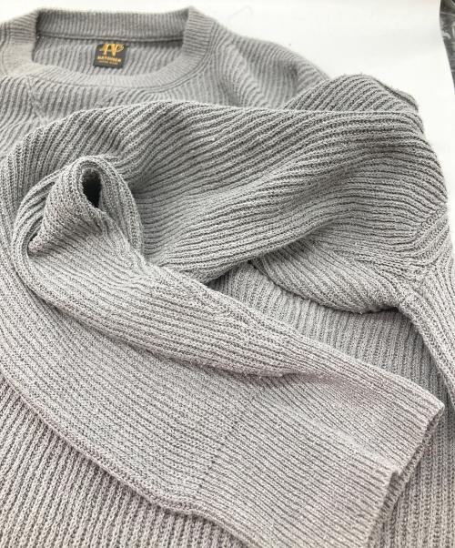BATONER（バトナ―）BATONER (バトナ―) 畔編みシルクニット グレー サイズ:SIZE 3の古着・服飾アイテム