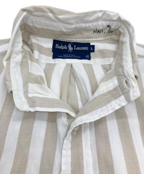 RALPH LAUREN（ラルフローレン）RALPH LAUREN (ラルフローレン) 半袖シャツ ベージュ サイズ:Ⅼの古着・服飾アイテム