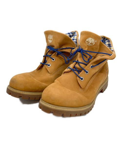 Timberland（ティンバーランド）Timberland (ティンバーランド) WOOLRICH (ウールリッチ) 6ホールイエローブーツ ブラウン サイズ:10Wの古着・服飾アイテム
