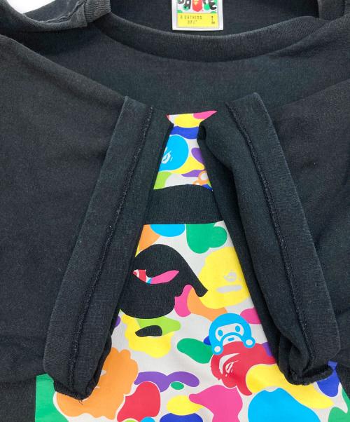 A BATHING APE（アベイシングエイプ）A BATHING APE (アベイシングエイプ) ベビーマイロカモプリントTシャツ ブラック サイズ:Lの古着・服飾アイテム