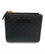 GUCCIグッチ）の古着「マイクログッチシマ/コンパクトウォレット」｜ブラック
