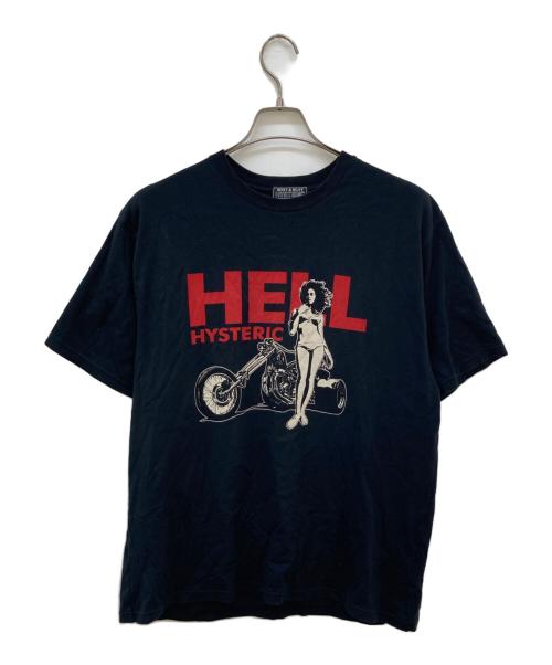 Hysteric Glamour（ヒステリックグラマー）Hysteric Glamour (ヒステリックグラマー) プリントTシャツ ブラック サイズ:XLの古着・服飾アイテム