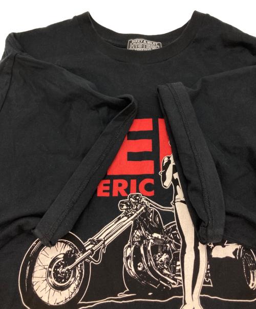Hysteric Glamour（ヒステリックグラマー）Hysteric Glamour (ヒステリックグラマー) プリントTシャツ ブラック サイズ:XLの古着・服飾アイテム