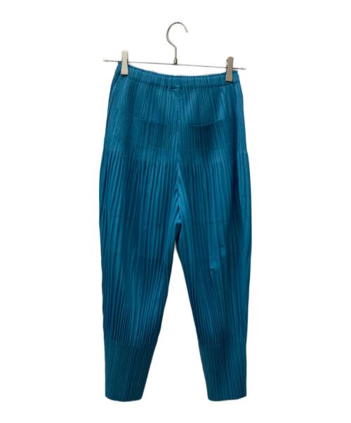 PLEATS PLEASE（プリーツプリーズ）PLEATS PLEASE (プリーツプリーズ) テーパードパンツ ブルー サイズ:Lの古着・服飾アイテム