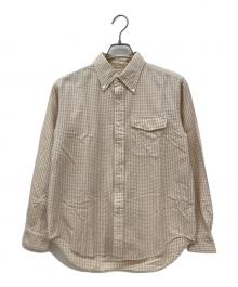 Engineered Garments（エンジニアド ガーメンツ）の古着「ボタンダウンシャツ」｜ベージュ×ホワイト