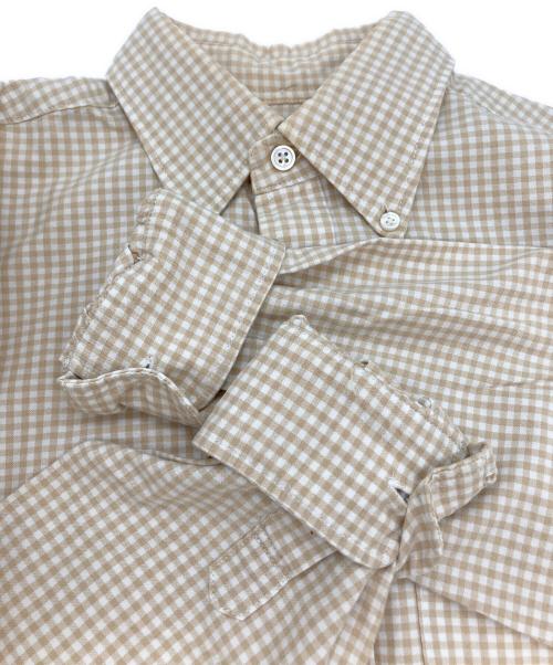 Engineered Garments（エンジニアド ガーメンツ）Engineered Garments (エンジニアド ガーメンツ) ボタンダウンシャツ ベージュ×ホワイト サイズ:Sの古着・服飾アイテム