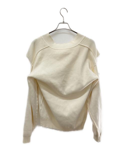 PERVERZE（パーバーズ）PERVERZE (パーバーズ) crash wide knit cardigan/カーディガン アイボリー サイズ:FREEの古着・服飾アイテム