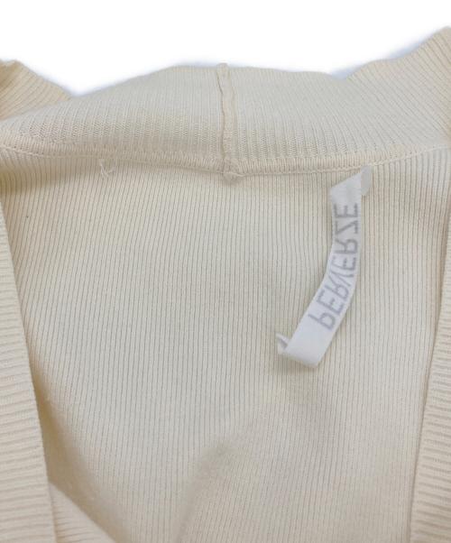 PERVERZE（パーバーズ）PERVERZE (パーバーズ) crash wide knit cardigan/カーディガン アイボリー サイズ:FREEの古着・服飾アイテム