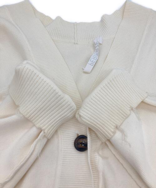 PERVERZE（パーバーズ）PERVERZE (パーバーズ) crash wide knit cardigan/カーディガン アイボリー サイズ:FREEの古着・服飾アイテム