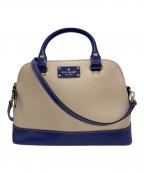 Kate Spadeケイトスペード）の古着「2WAYショルダーバッグ」｜アイボリー×ブルー