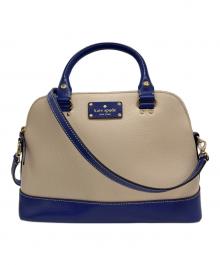 Kate Spade（ケイトスペード）の古着「2WAYショルダーバッグ」｜アイボリー×ブルー
