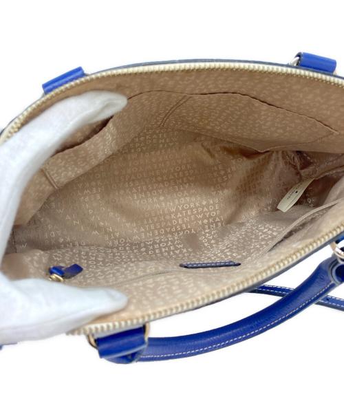 Kate Spade（ケイトスペード）Kate Spade (ケイトスペード) 2WAYショルダーバッグ アイボリー×ブルーの古着・服飾アイテム