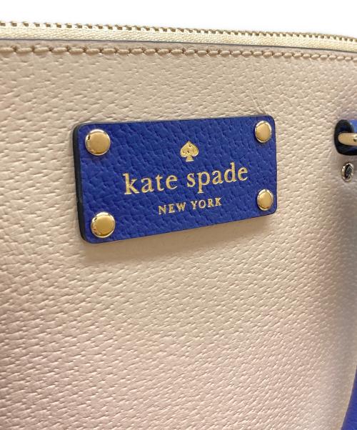 Kate Spade（ケイトスペード）Kate Spade (ケイトスペード) 2WAYショルダーバッグ アイボリー×ブルーの古着・服飾アイテム
