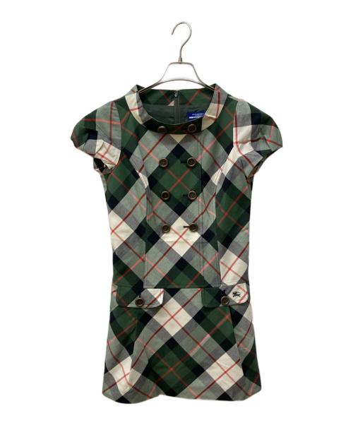 BURBERRY BLUE LABEL（バーバリー ブルー レーベル）BURBERRY BLUE LABEL (バーバリー ブルー レーベル) ワンピース グリーン サイズ:38の古着・服飾アイテム