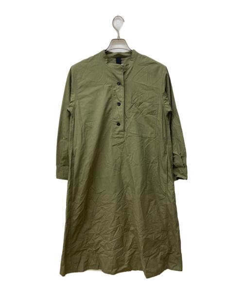 MHL（エムエイチエル）MHL (エムエイチエル) シャツワンピース/WASHED COTTON SHIRTING カーキ サイズ:1 未使用品の古着・服飾アイテム