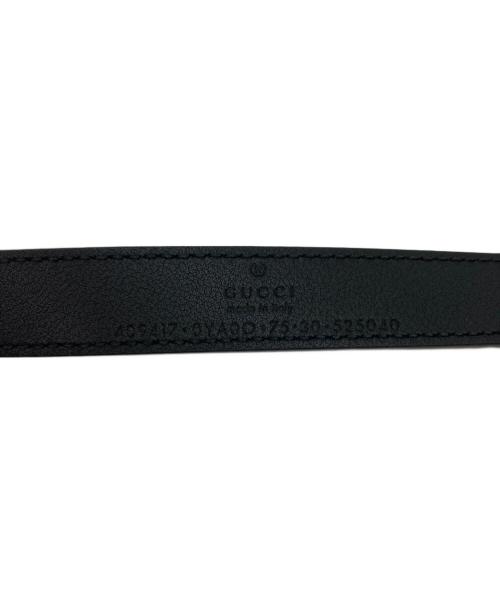 GUCCI（グッチ）GUCCI (グッチ) ダブルGバックルスリムベルト ブラック サイズ:75/30の古着・服飾アイテム