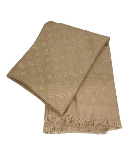LOUIS VUITTON（ルイ ヴィトン）LOUIS VUITTON (ルイ ヴィトン) モノグラム大判ストール シャンパンゴールドの古着・服飾アイテム