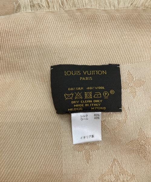 LOUIS VUITTON（ルイ ヴィトン）LOUIS VUITTON (ルイ ヴィトン) モノグラム大判ストール シャンパンゴールドの古着・服飾アイテム