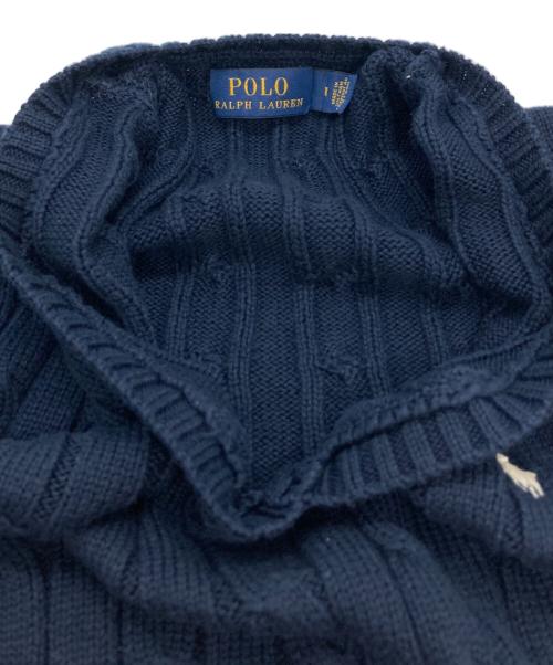 POLO RALPH LAUREN（ポロ・ラルフローレン）POLO RALPH LAUREN (ポロ・ラルフローレン) ケーブルニット ネイビー サイズ:Mの古着・服飾アイテム