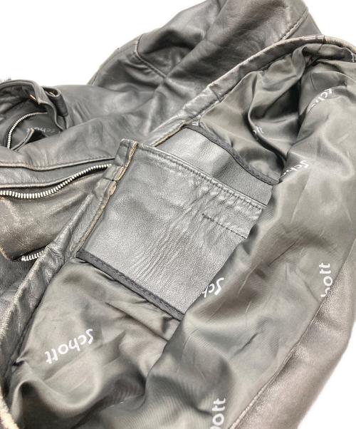 Schott（ショット）Schott (ショット) シングルライダースジャケット ブラック サイズ:36の古着・服飾アイテム
