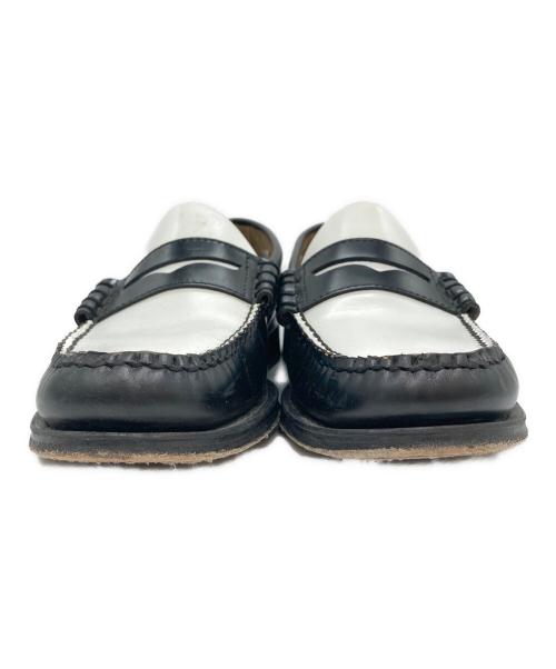 G.H.BASS（ジーエイチバス）G.H.BASS (ジーエイチバス) コインローファー ブラック×ホワイト サイズ:41の古着・服飾アイテム