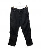 ARMANI JEANSアルマーニジーンズ）の古着「リネンパンツ」｜ブラック