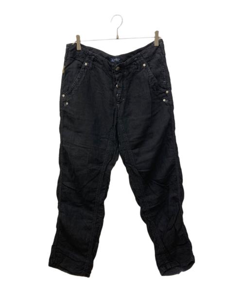 ARMANI JEANS（アルマーニジーンズ）ARMANI JEANS (アルマーニジーンズ) リネンパンツ ブラック サイズ:36の古着・服飾アイテム