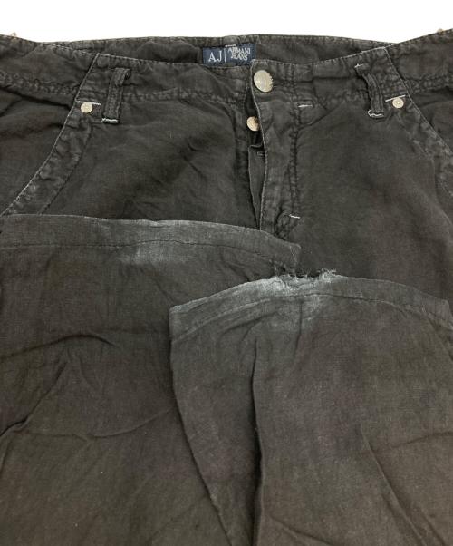 ARMANI JEANS（アルマーニジーンズ）ARMANI JEANS (アルマーニジーンズ) リネンパンツ ブラック サイズ:36の古着・服飾アイテム